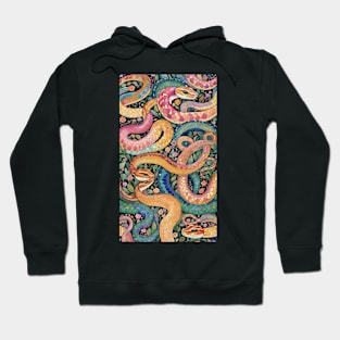 Gustav Klimt's Serpent's Charm: Inspired Snake Artistry Hoodie